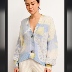 Fangyan Sylphide Dominique Multi Color Mohair Cardigan